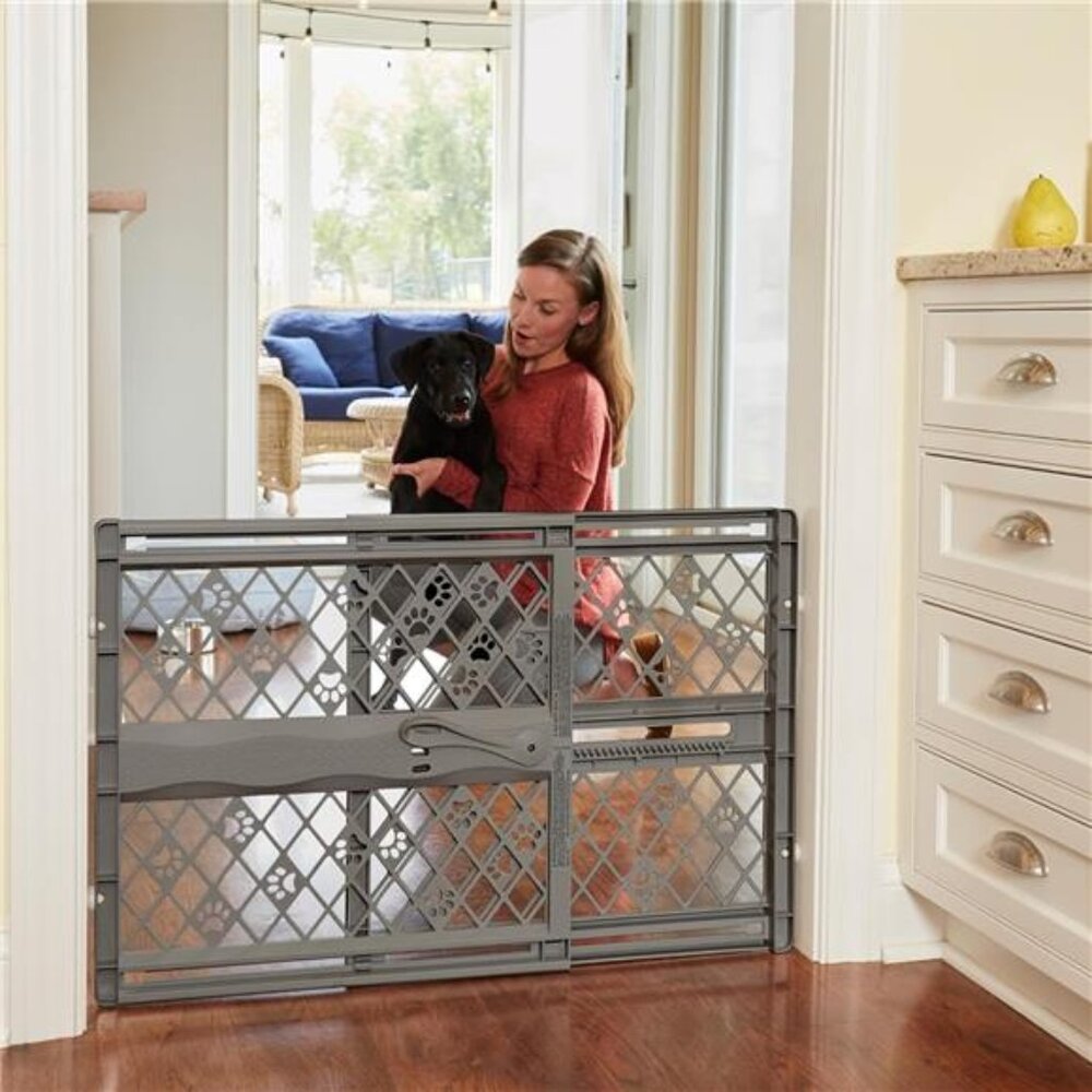North States Paws Portable Pet Gate: 26-40" Wide. Pressure Mount.No tools needed